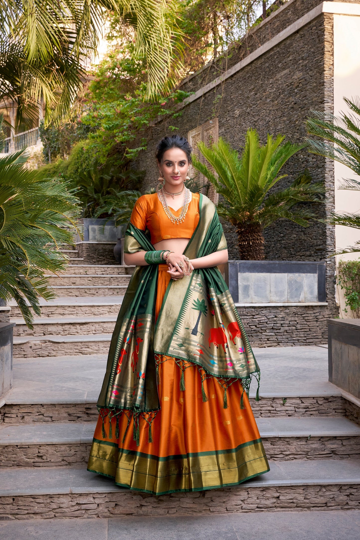 JEQUARD SILK PAITHANI LEHENGA CHOLI WITH DUPATTA (WDN82)