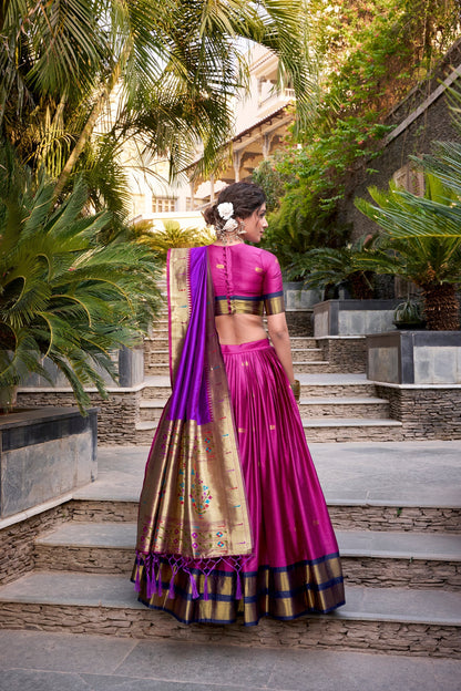 JEQUARD SILK PAITHANI LEHENGA CHOLI WITH DUPATTA (WDN82) 03