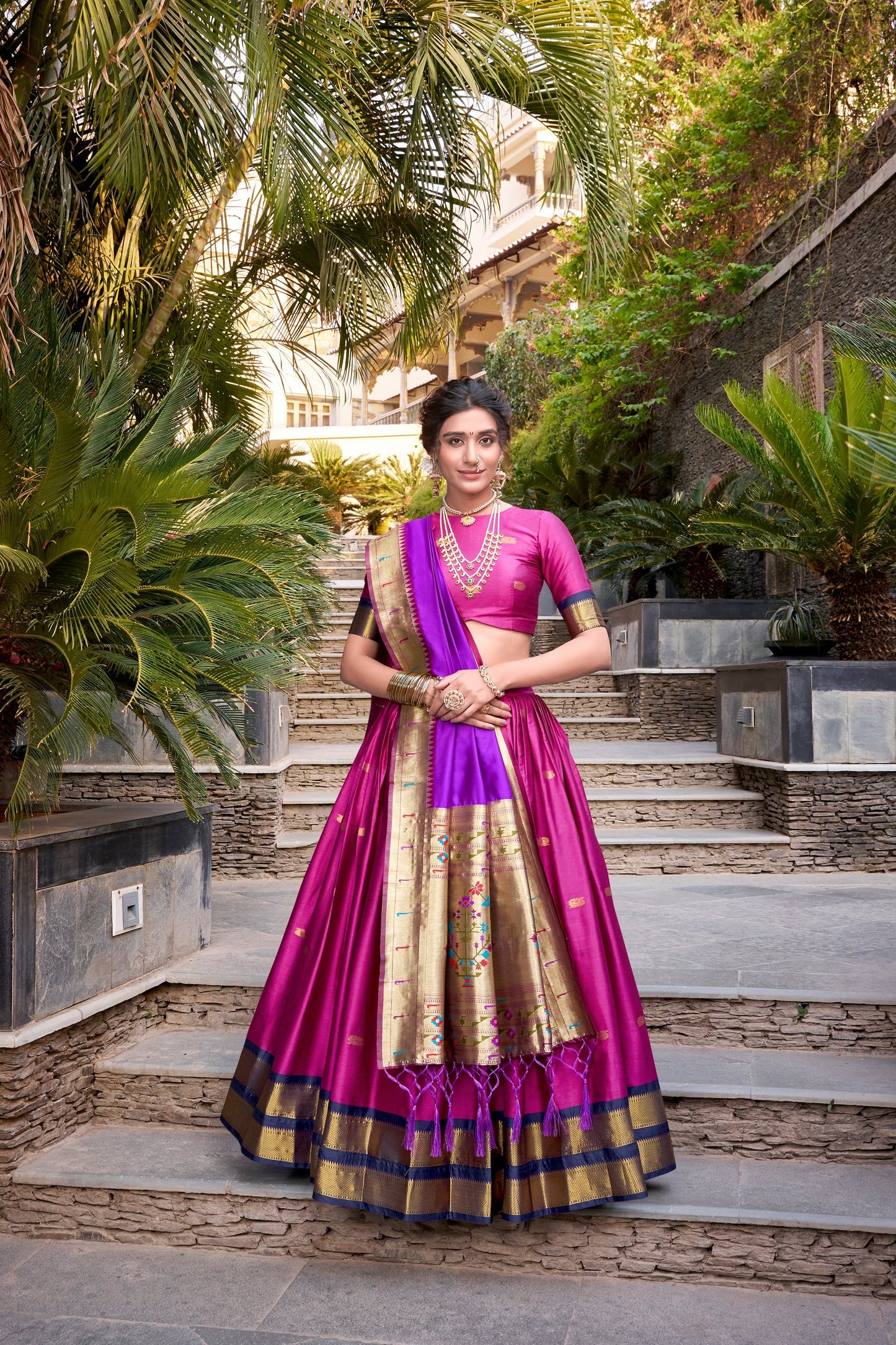 JEQUARD SILK PAITHANI LEHENGA CHOLI WITH DUPATTA (WDN82) 03