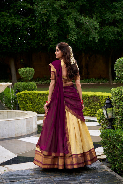 KANCHIPURAM ZARI WEAVING WORK LEHENGA CHOLI (WDN102)