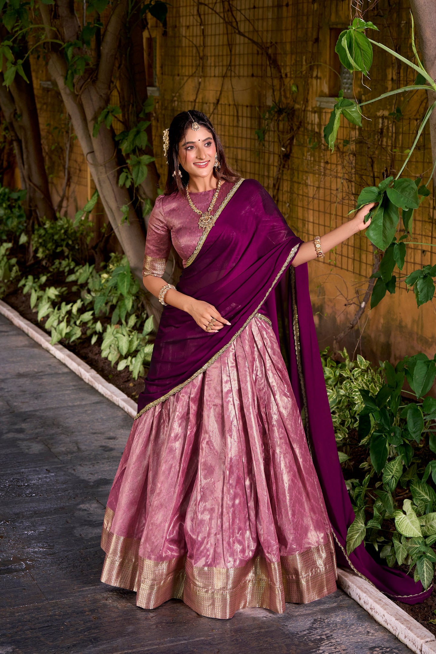 DUPIAN SILK ZARI WEAVING LEHENGA CHOLI WITH DUPATTA (TT19)