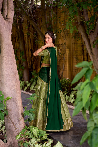 DUPIAN SILK ZARI WEAVING LEHENGA CHOLI WITH DUPATTA (TT19)