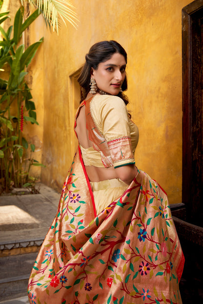 TILTON WEDDING SPECIAL SILK PAITHANI ZARI WEAVING LEHENGA CHOLI WITH DUPATTA