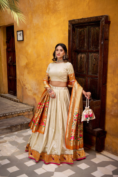TILTON WEDDING SPECIAL SILK PAITHANI ZARI WEAVING LEHENGA CHOLI WITH DUPATTA