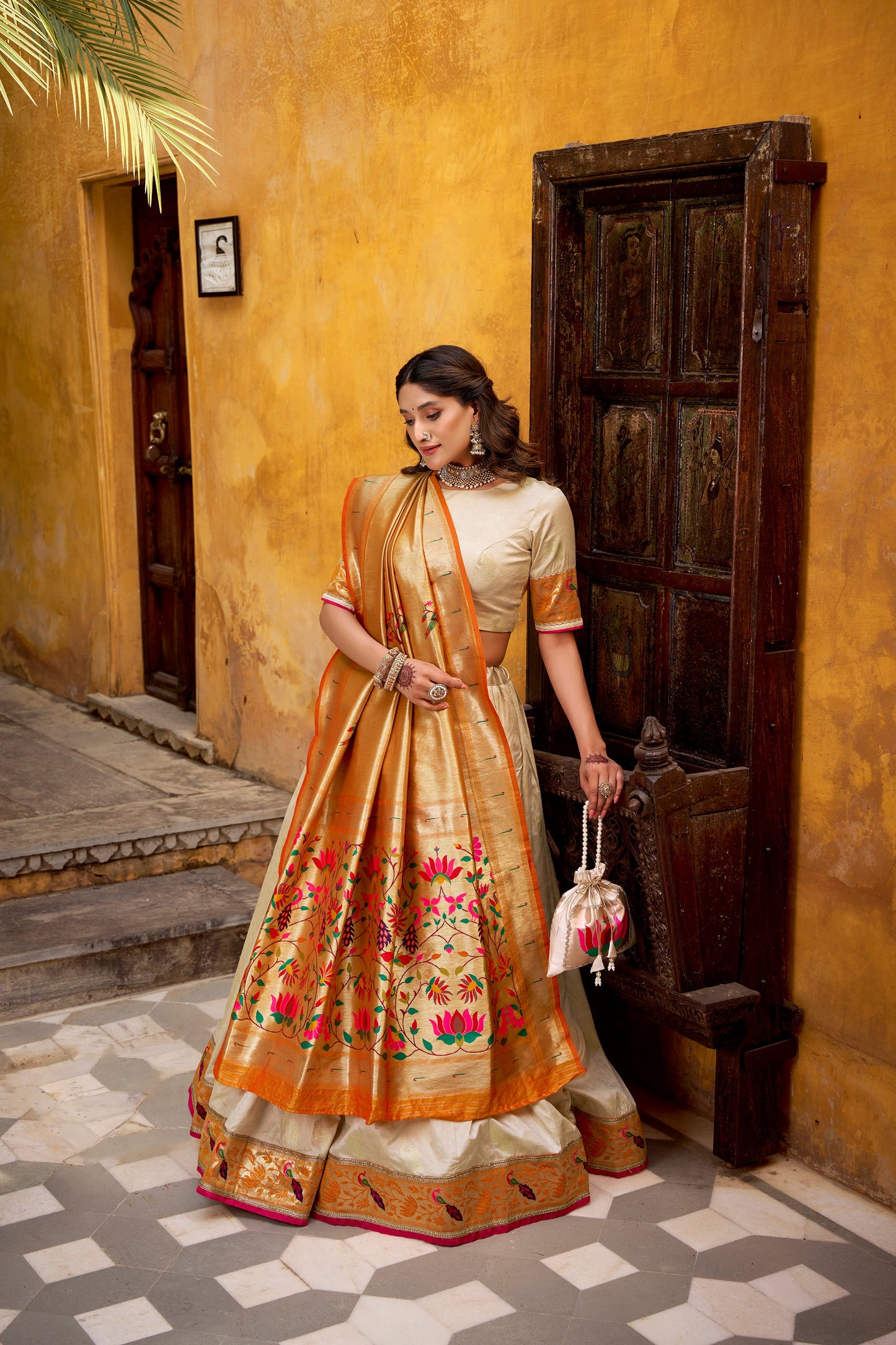 TILTON WEDDING SPECIAL SILK PAITHANI ZARI WEAVING LEHENGA CHOLI WITH DUPATTA