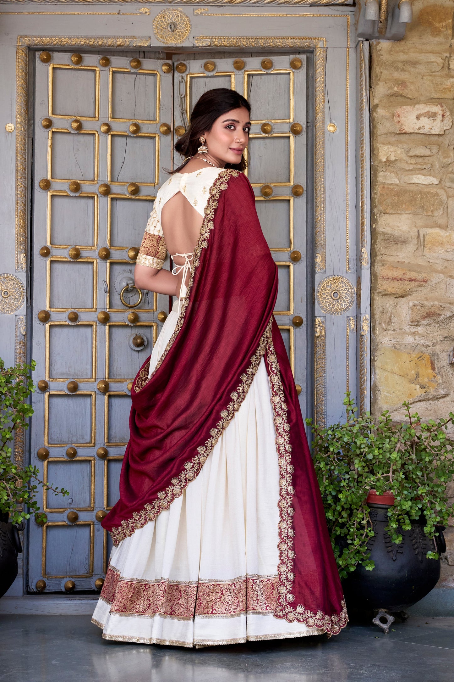 TILTON VICHITRA SILK ZARI WEAVINGWORK LEHENGA CHOLI WITH DUPATTA