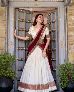 VICHITRA SILK ZARI WEAVINGWORK LEHENGA CHOLI WITH DUPATTA (WDN126)