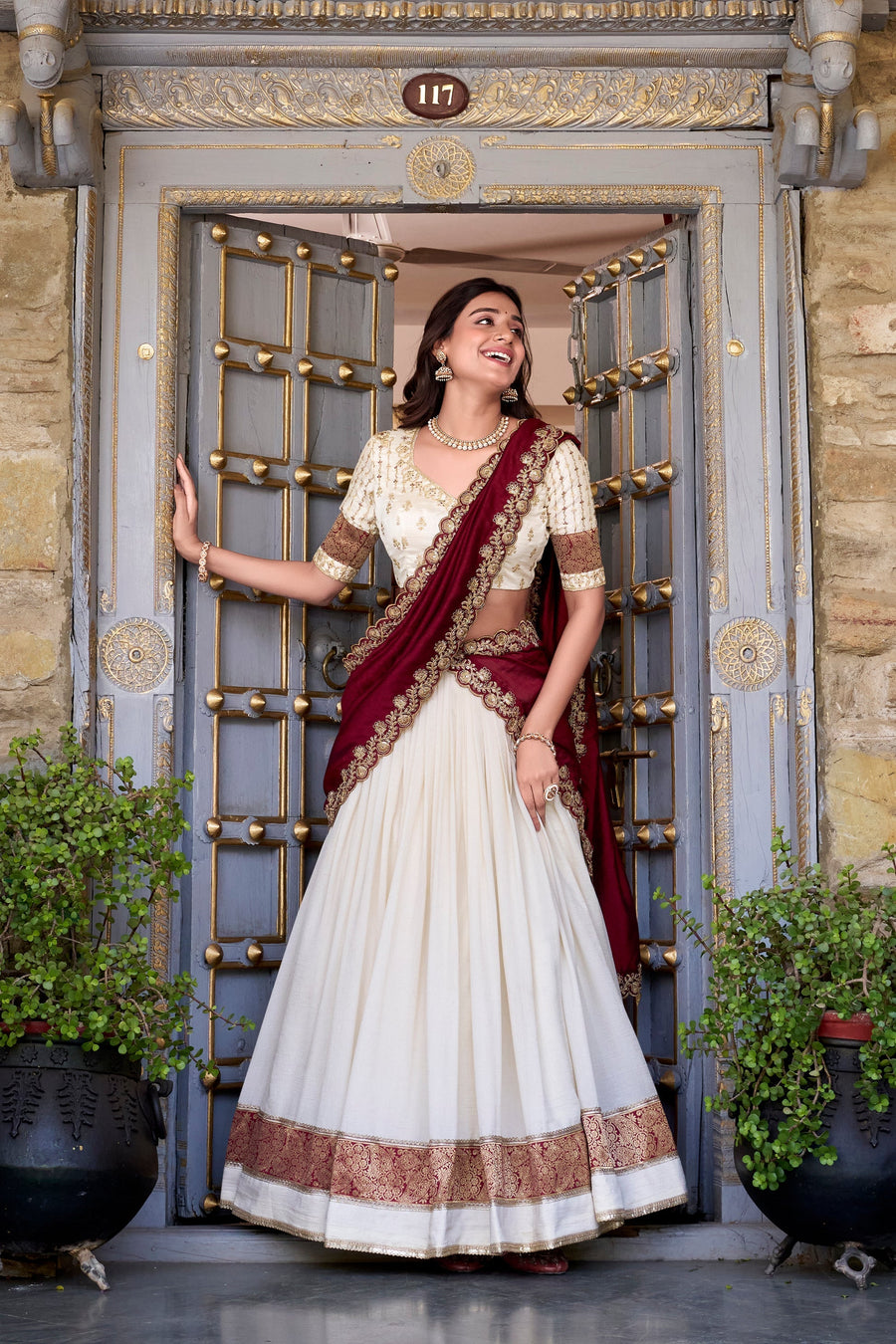 VICHITRA SILK ZARI WEAVINGWORK LEHENGA CHOLI WITH DUPATTA (WDN126)