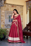 VICHITRA SILK ZARI WEAVINGWORK LEHENGA CHOLI WITH DUPATTA (WDN126) 02