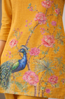 Mustard Yellow Floral & Peacock Printed Kurta Pant Set (SWDH25)