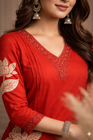 Rust Orange Floral Printed Kurta Palazzo Set with Dupatta (SWDH26)