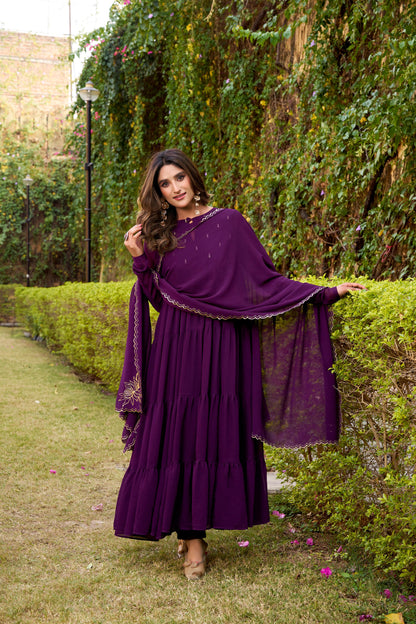 OCCASION SPECIAL MARBLE FABRIC GOWN WITH DUPATTA (TT04)
