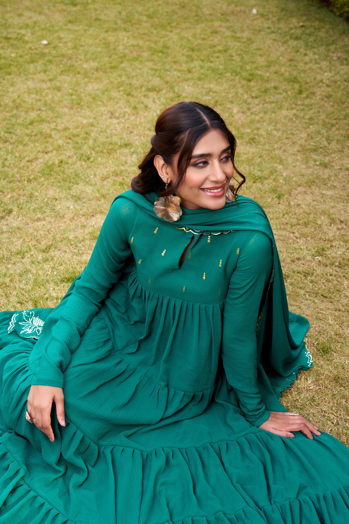 OCCASION SPECIAL MARBLE FABRIC GOWN WITH DUPATTA (TT04)