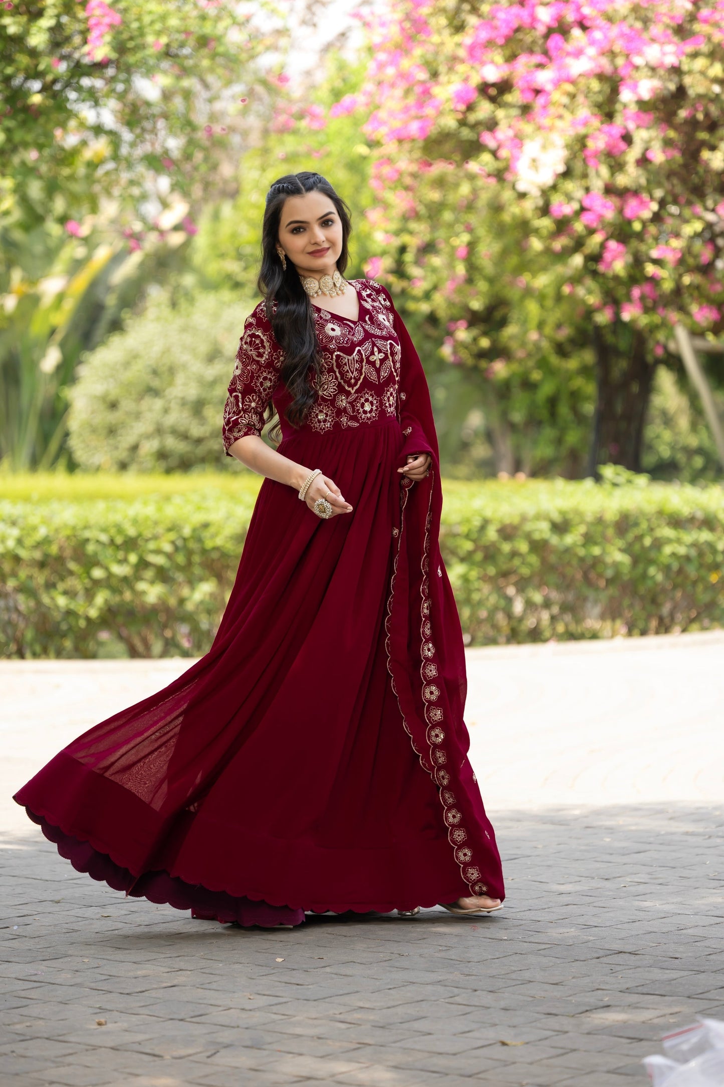 SHIMMER VICHITRA SEQUENCE EMBROIDERED GOWN WITH DUPATTA (WDN39)