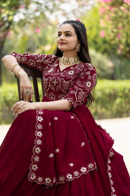 SHIMMER VICHITRA SEQUENCE EMBROIDERED GOWN WITH DUPATTA (WDN39)