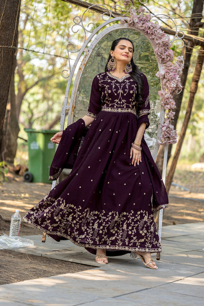 SHIMMER VICHITRA RICH SEQUANCE GOWN WITH DUPATTA (WDN47)