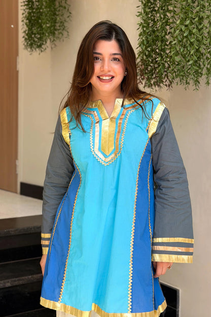 Most Viral Kareena Kapoor Style Cotton Kurta Set with Premium Gota Patti Work (RD034)