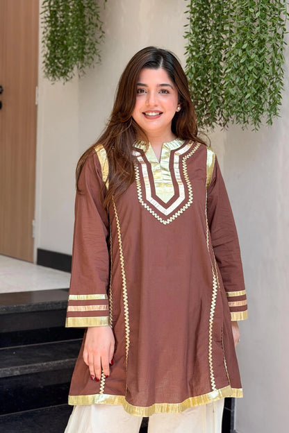 Most Viral Kareena Kapoor Style Cotton Kurta Set with Premium Gota Patti Work (RD034)