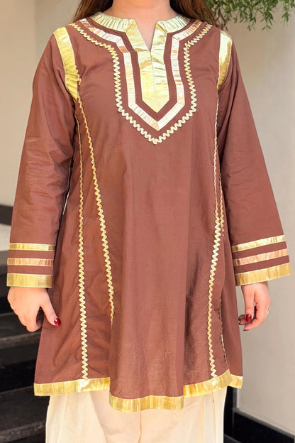 Most Viral Kareena Kapoor Style Cotton Kurta Set with Premium Gota Patti Work (RD034)