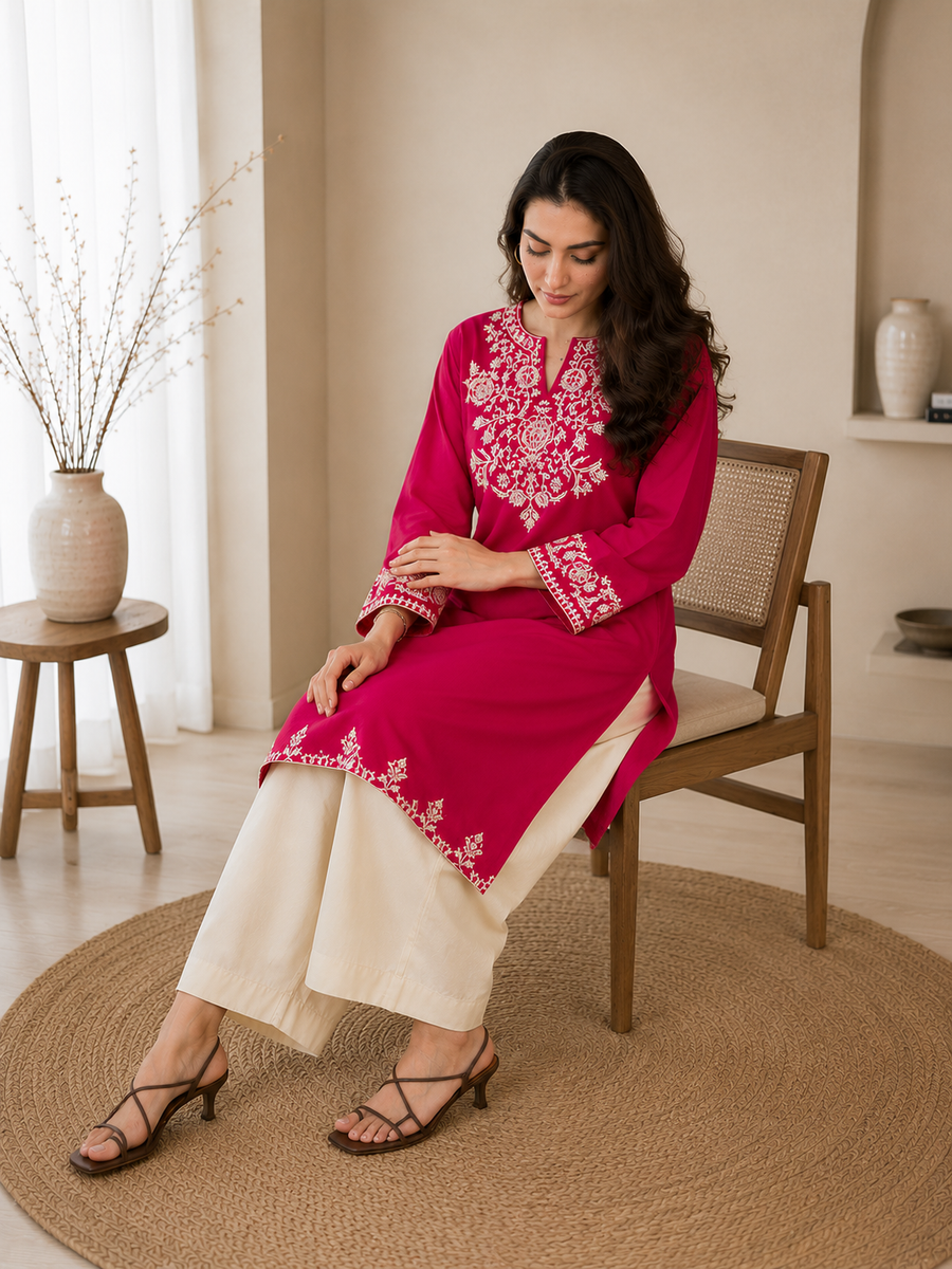 Presenting Our Premium  heavy embroidery with pocket Jaipur  Cord-Set (SWSK61)