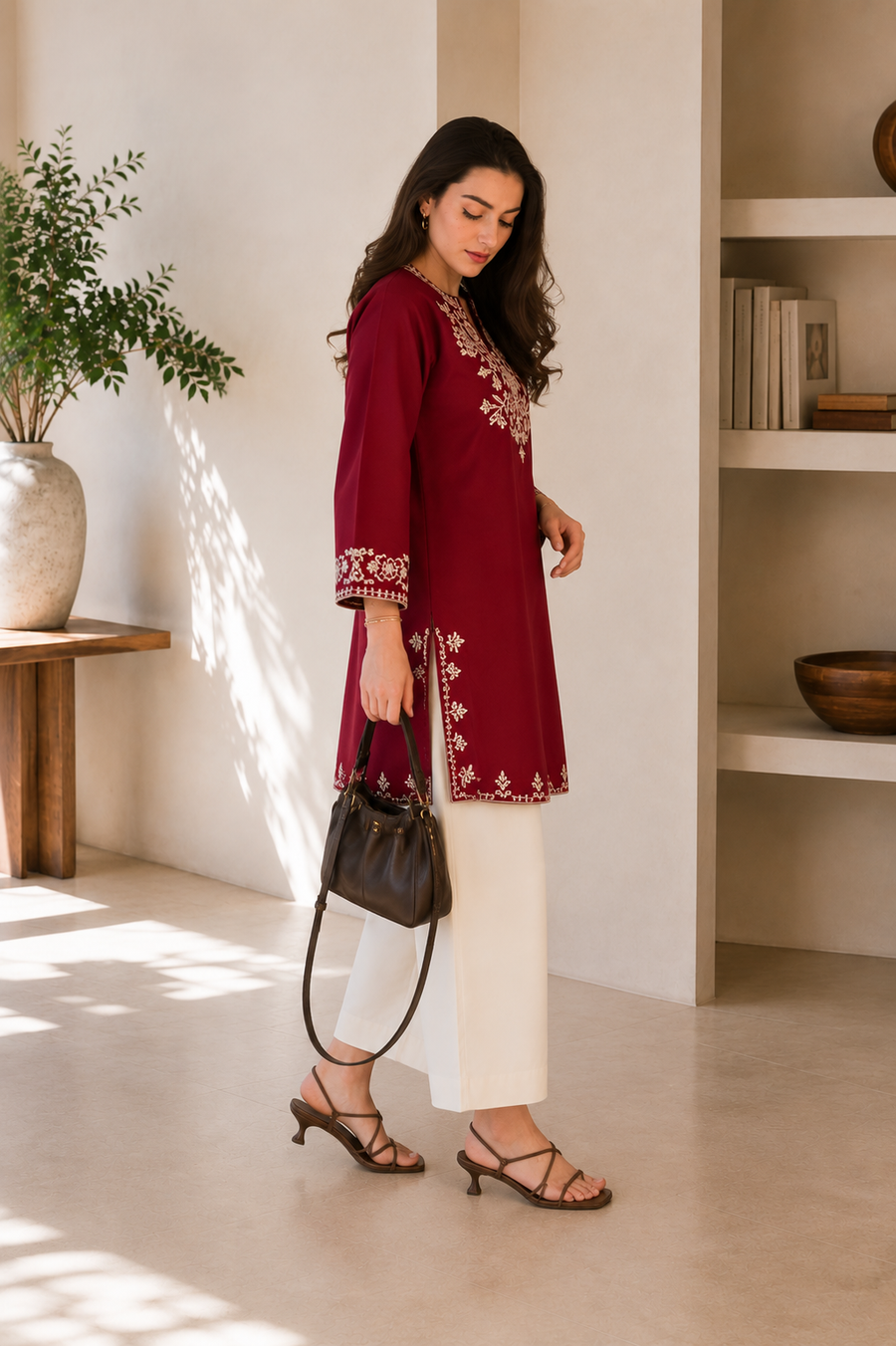 Presenting Our Premium  heavy embroidery with pocket Jaipur  Cord-Set (SWSK61)