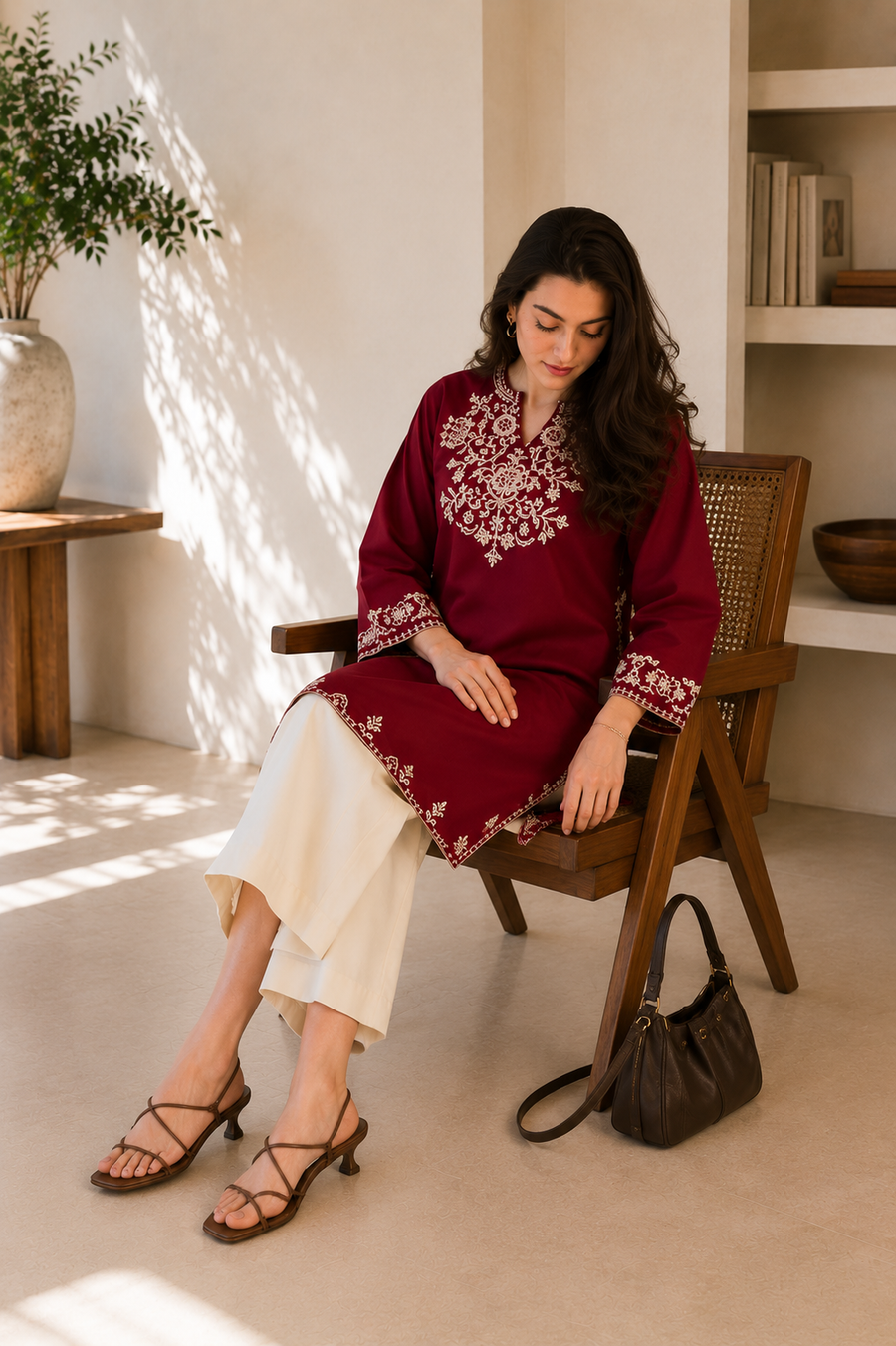 Presenting Our Premium  heavy embroidery with pocket Jaipur  Cord-Set (SWSK61)