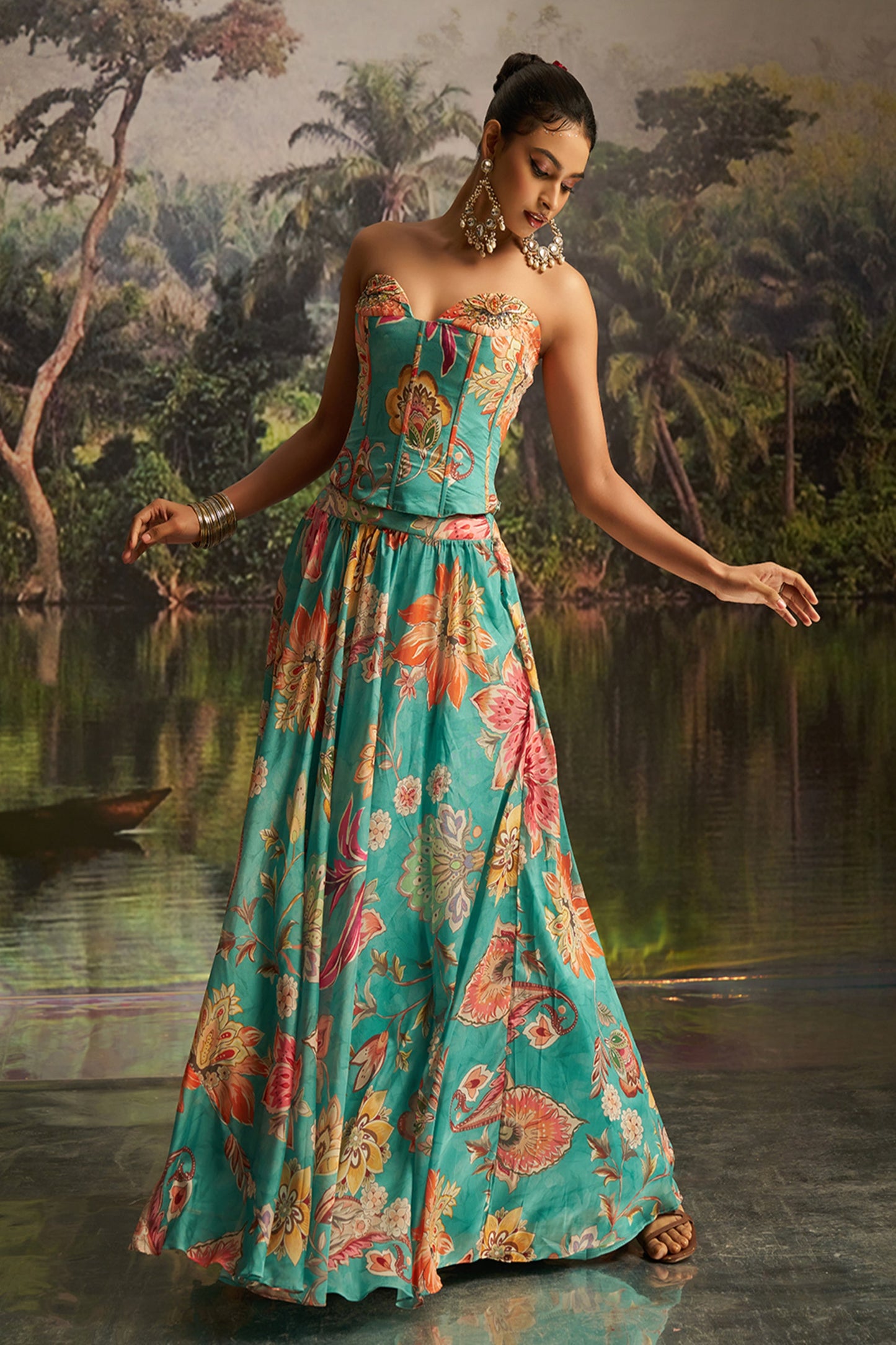 TILTON WEDDING SPECIAL GEORGETTE HANDWORK LEHENGA CHOLI WITH DUPATTA