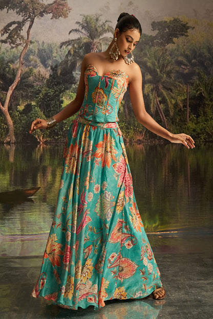 TILTON WEDDING SPECIAL GEORGETTE HANDWORK LEHENGA CHOLI WITH DUPATTA