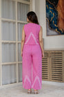 Embroidered Button-Front Co-Ord Set (CJ04)