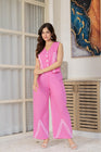 Embroidered Button-Front Co-Ord Set (CJ04)