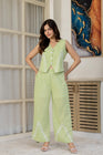 Embroidered Button-Front Co-Ord Set (CJ04)