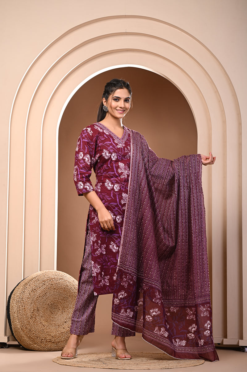 Introducing the latest addition to our fashion collection the strength kurta Style made from high-quality cotton, embellished with exquisite moti & lace work on neck line and paired with matching pant.
