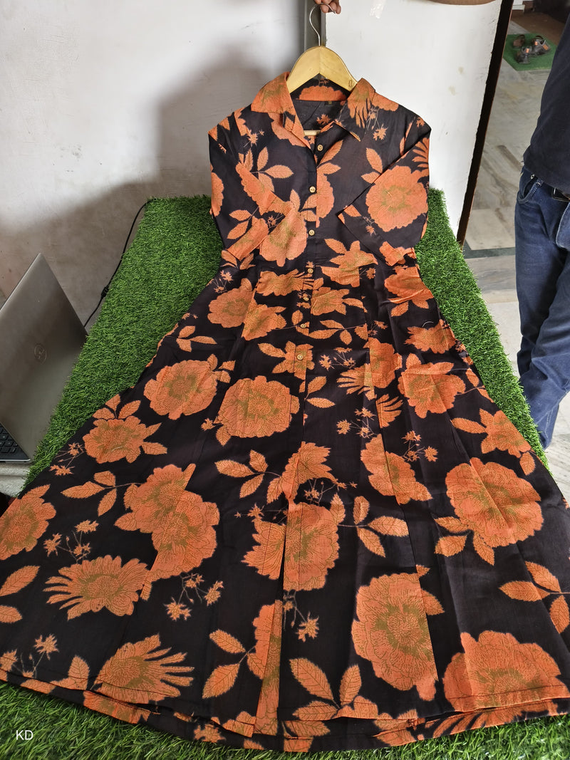 Premium cotton printed fir flair dresses 👗👗 are a prefect option for your daily casual wardrobe for work or leisure👚👚👚👚👚👚👚