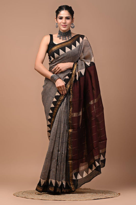 Premium Maheshwari Silk Saree (SWSRMAH88)