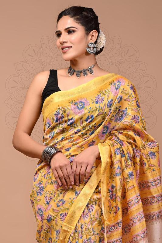 Premium Maheshwari Silk Saree (SWSRMAH77)