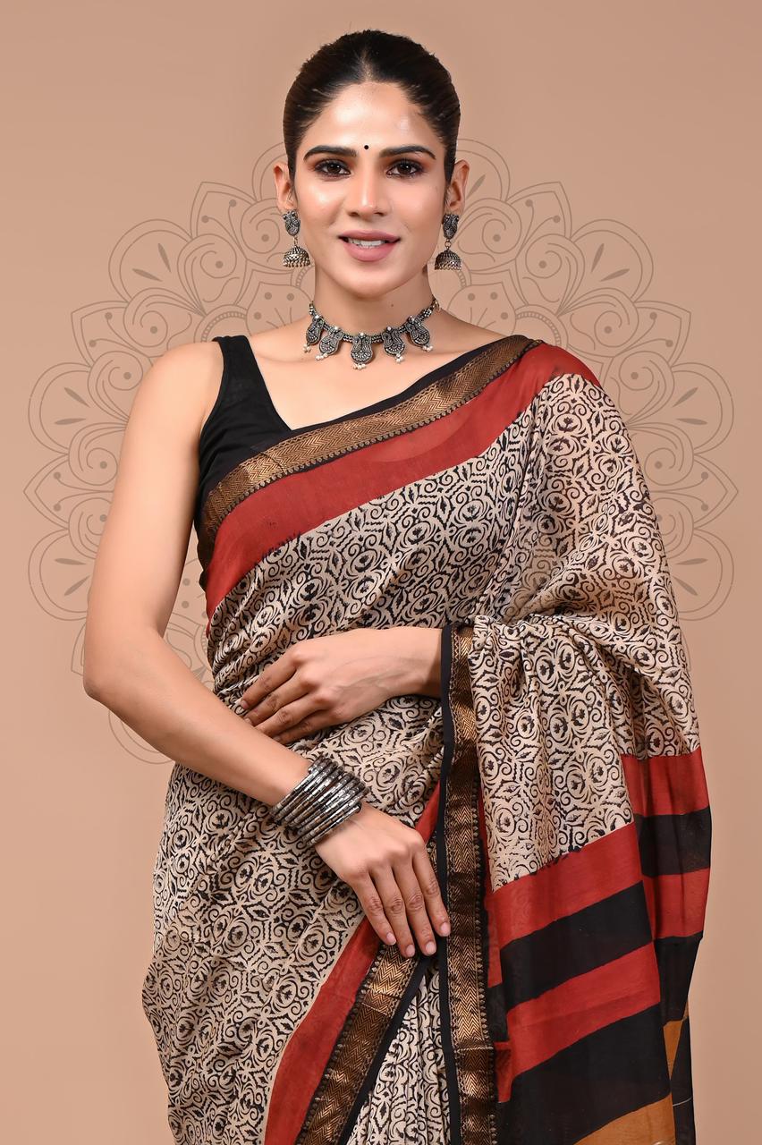 Premium Maheshwari Silk Saree (SWSRMAH72)