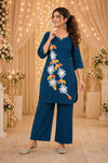 Elegant Floral Fusion Kurta Set (RRRD52)