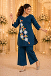 Elegant Floral Fusion Kurta Set (RRRD52)