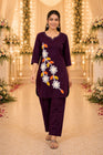 Elegant Floral Fusion Kurta Set (RRRD52)