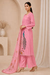Royal Peacock Embroidered White Suit Set🤍🦚 (RRRD53)