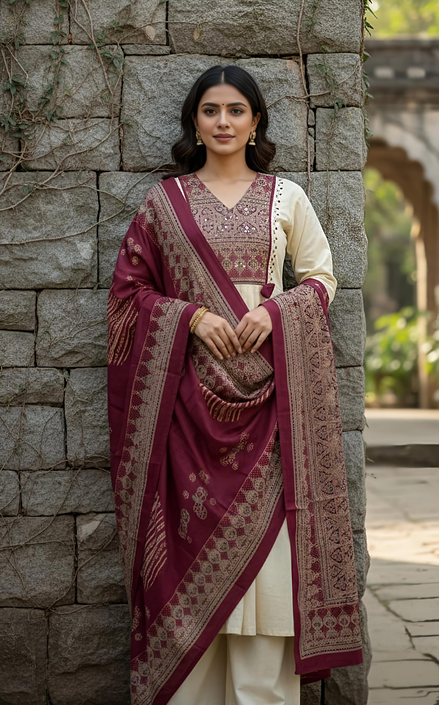 💞💞 Beautiful A-line Kurti with Original Mirror Work 🥰 🥰 (RD027)