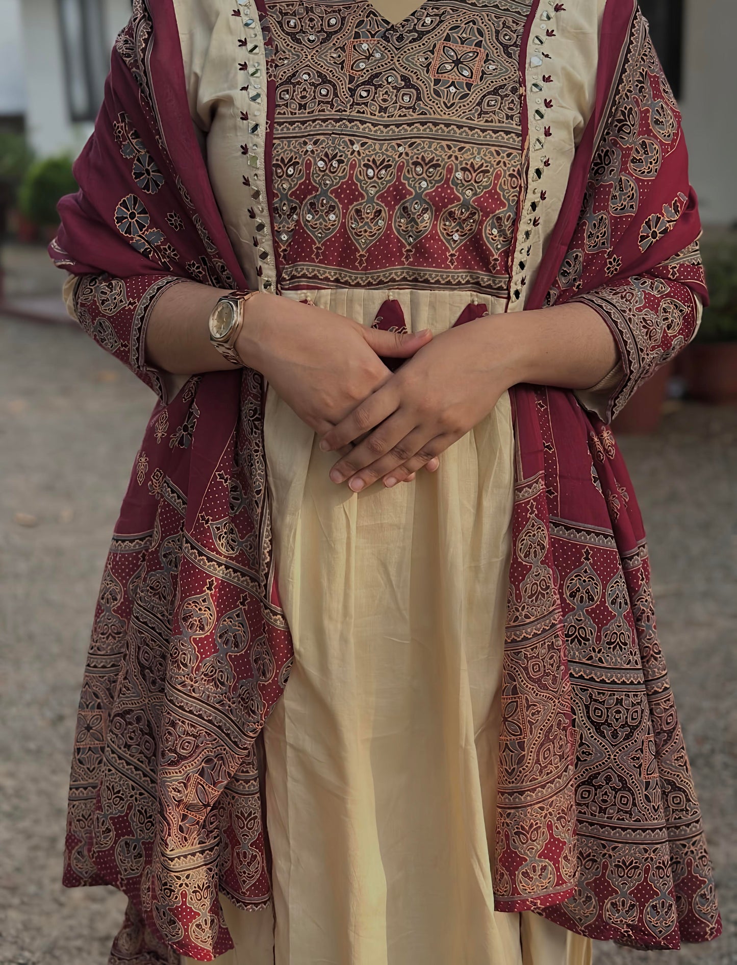 💞💞 Beautiful A-line Kurti with Original Mirror Work 🥰 🥰 (RD027)