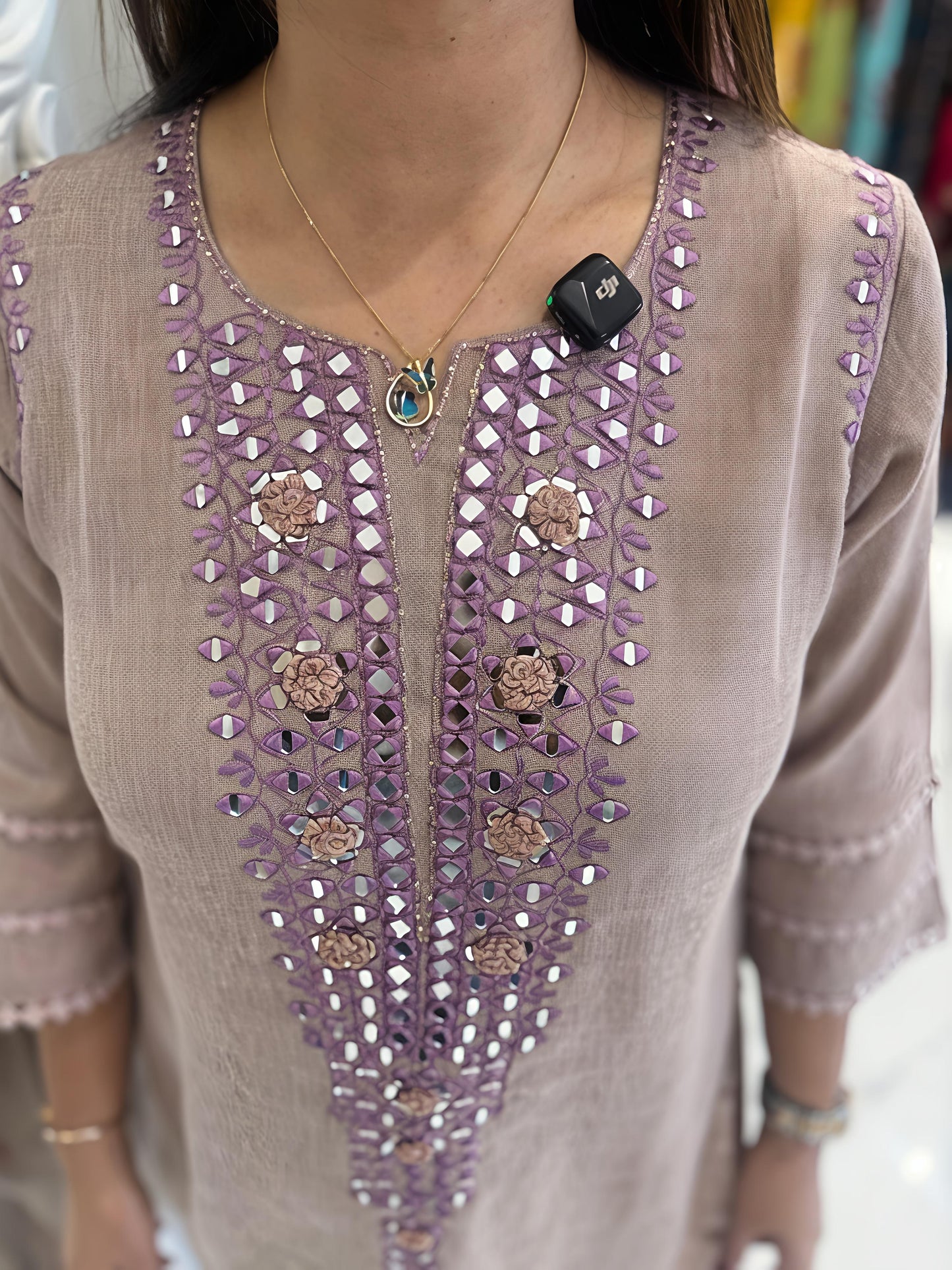 Premium cotton flex  top with beautifuly embroidery work (RD028)