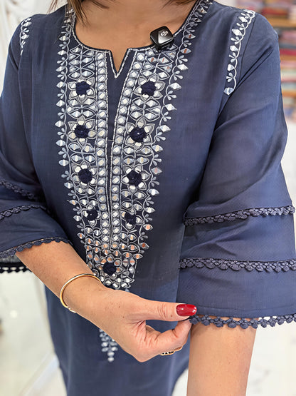 Premium cotton flex  top with beautifuly embroidery work (RD028)