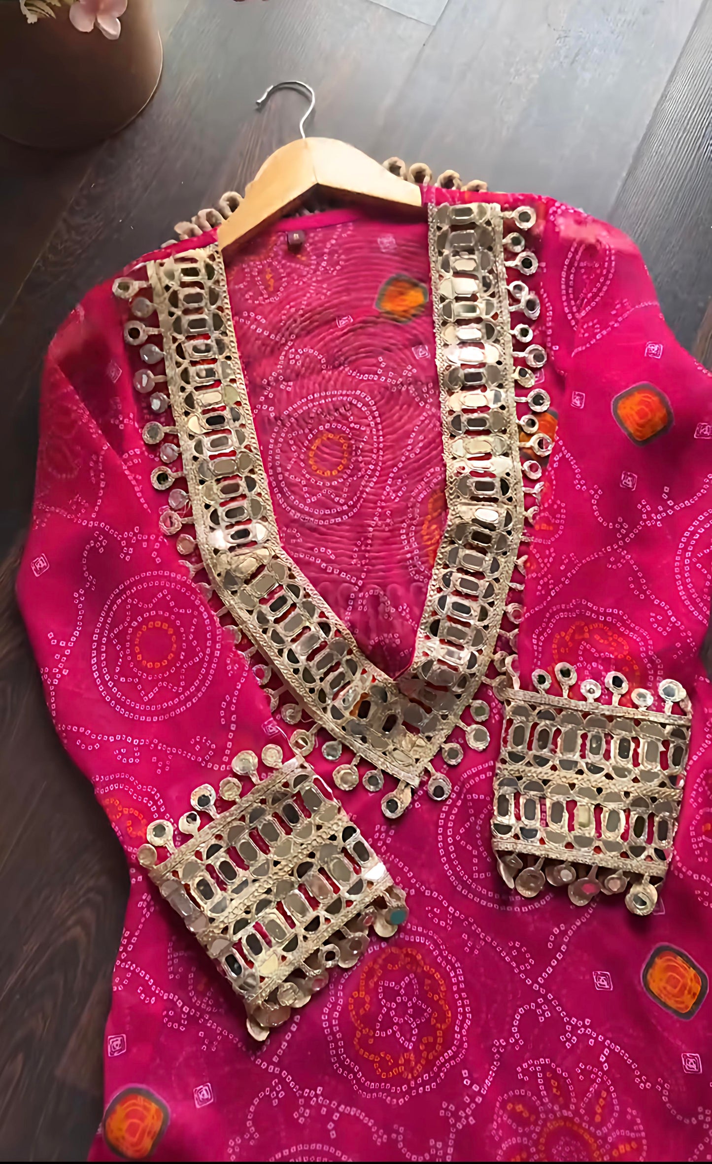 Velvet Charm Embroidered Kurta Set (Purple & Pink) 💜❤️(RD39)