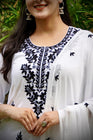 Women's Floral Embroidered Cotton Suit Set with Dupatta (RRRD49)