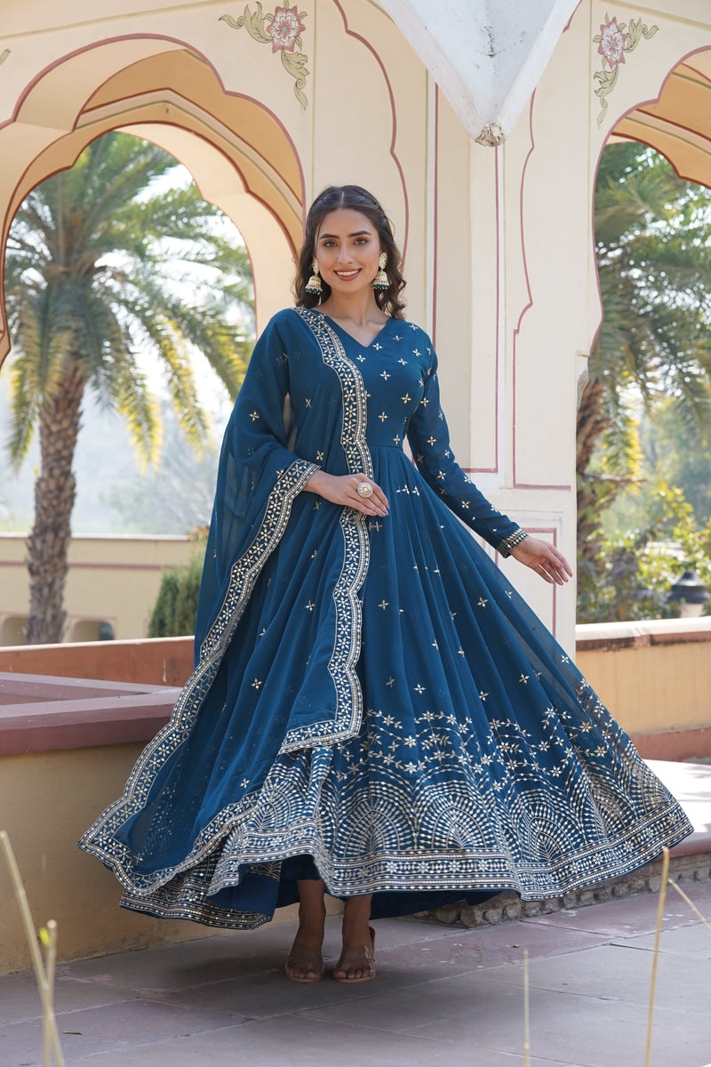 TILTON BEAUTIFUL STYLISH DESIGNER GOWN WITH DUPATTA SET