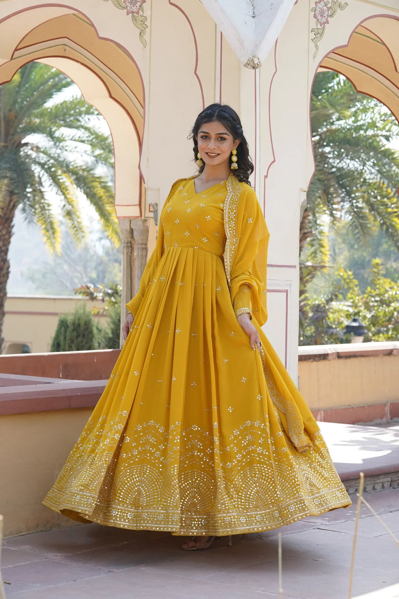 BEAUTIFUL STYLISH DESIGNER GOWN WITH DUPATTA SET