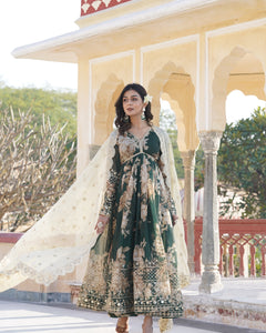 Tilton PREMIUM READYMADE ALIA CUT GOWN WITH DUPATTA SET