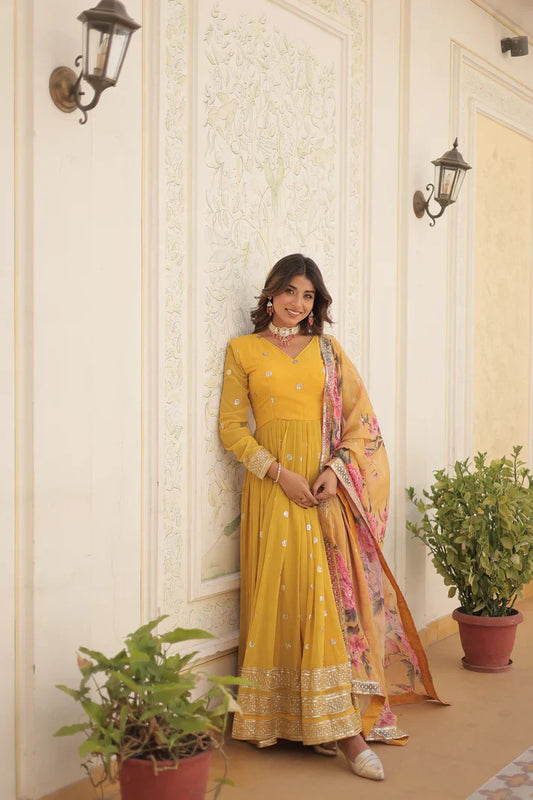 PREMIUM DESIGNER GOWN WITH DUPATTA